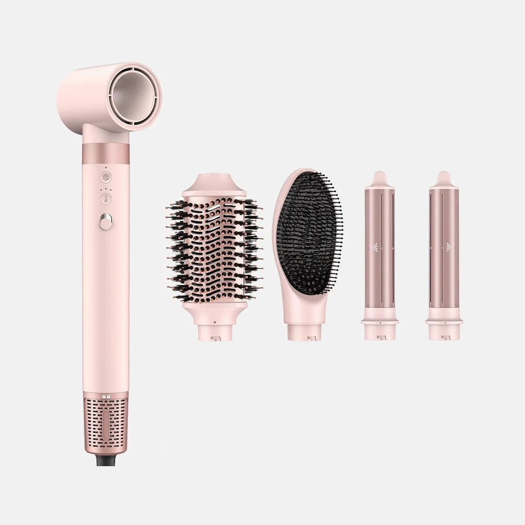 Beauty 5-in-1 Professional Hot Air Hair Styler & Blow Dryer Brush - Frizz-Free Fast Drying for Curls, Volume & Straightening | Ionic Technology & Heat Protection