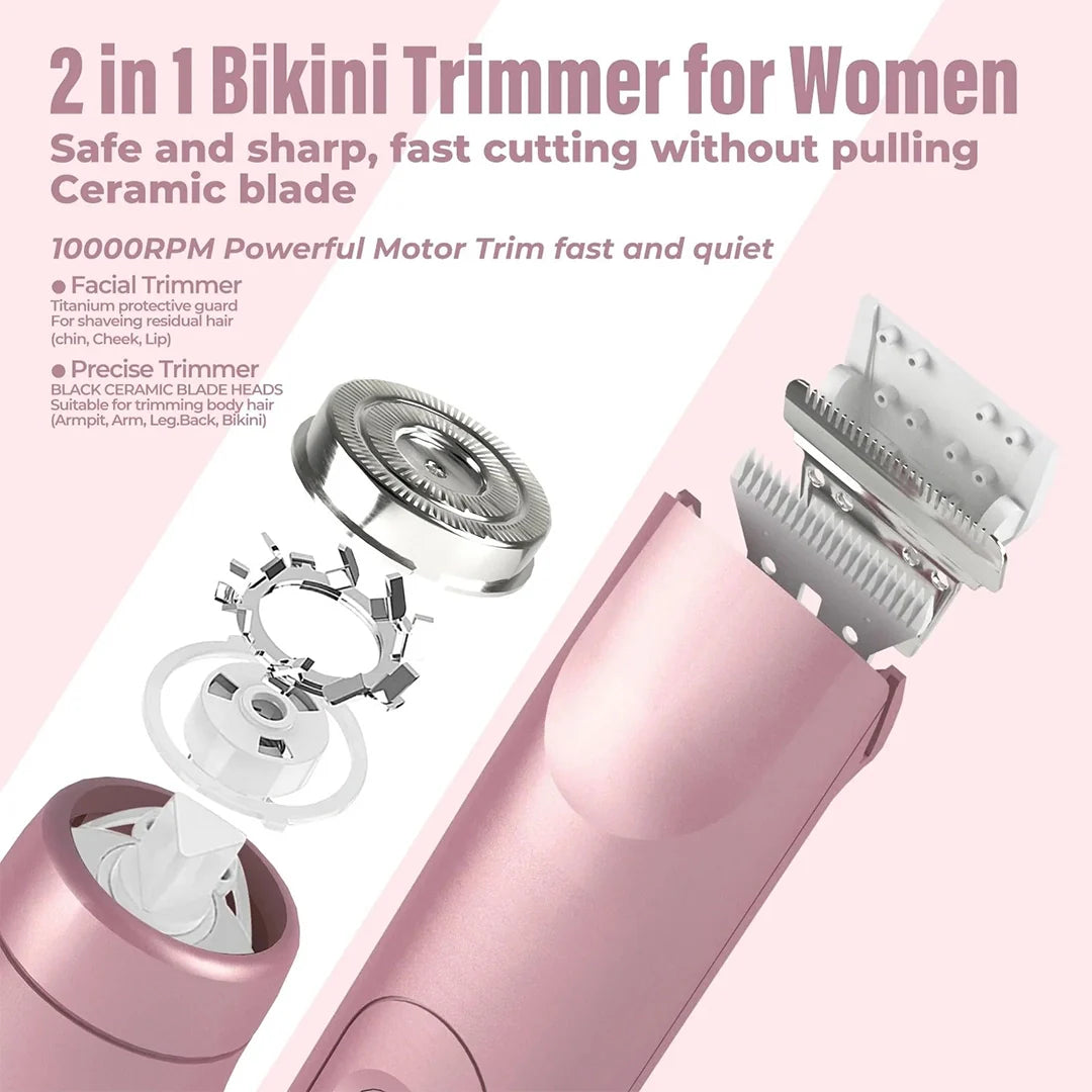 Beauty 2-in-1 Painless Bikini Hair Trimmer