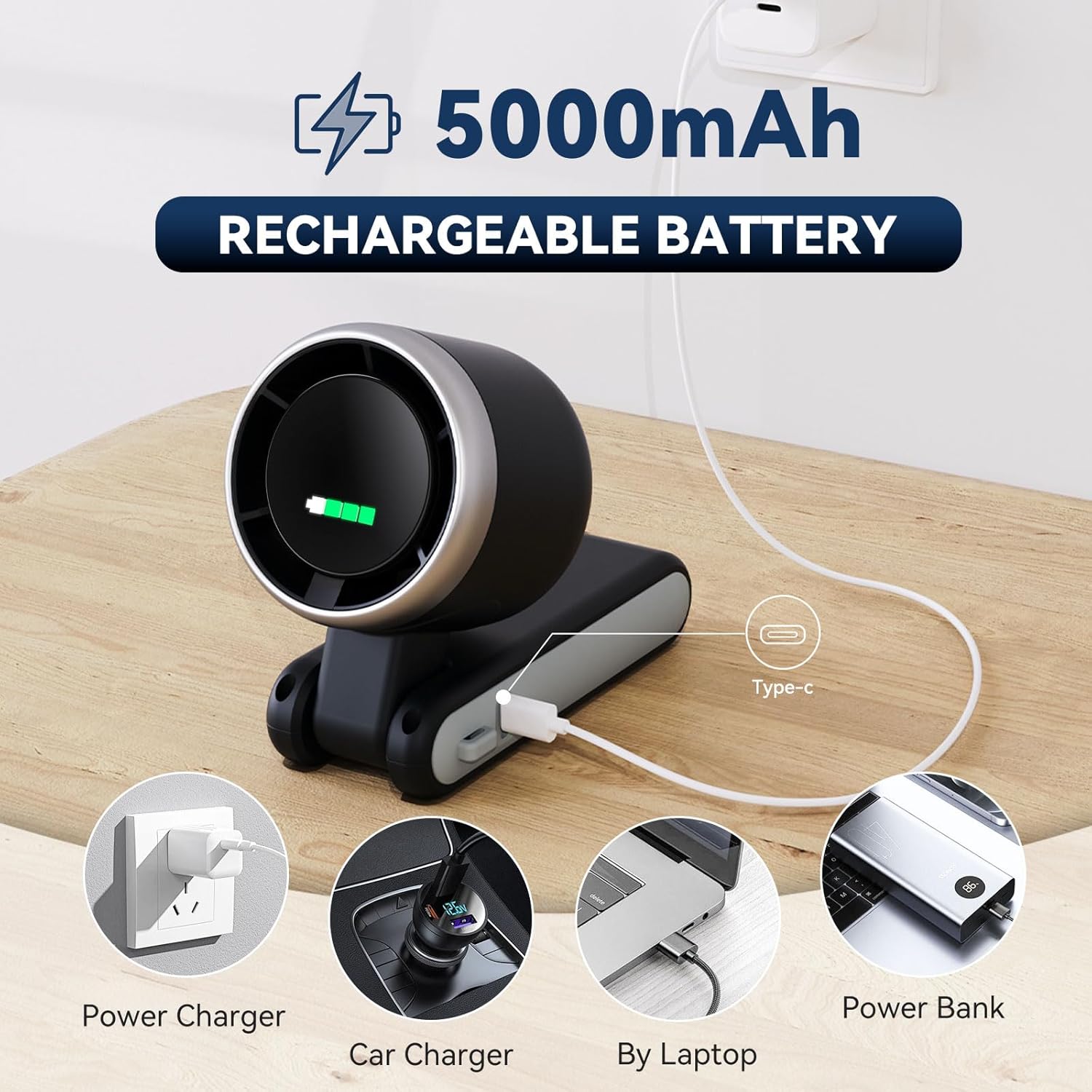 3-in-1 Portable Foldable Handheld Turbo Fan