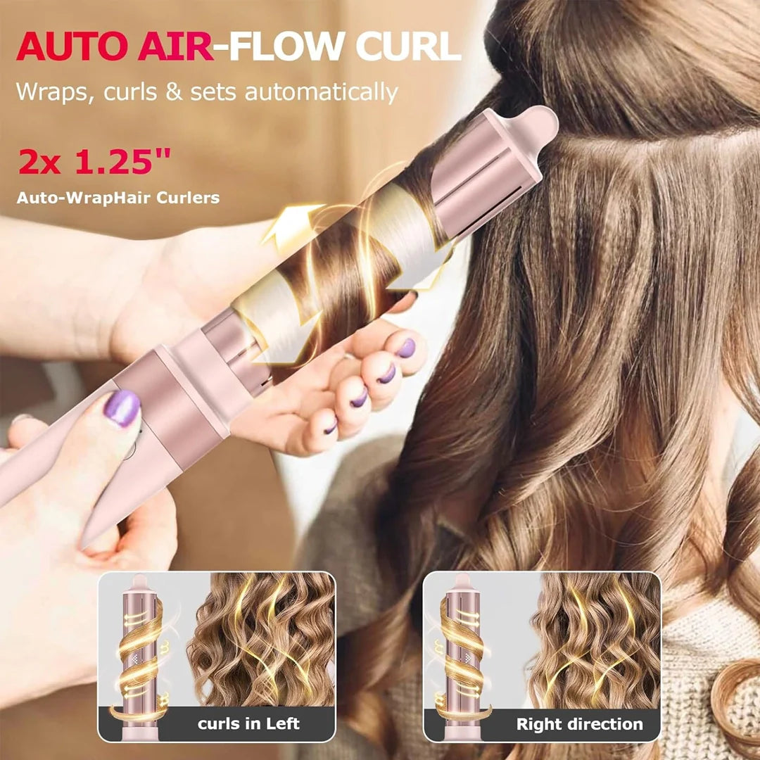 Beauty 5-in-1 Professional Hot Air Hair Styler & Blow Dryer Brush - Frizz-Free Fast Drying for Curls, Volume & Straightening | Ionic Technology & Heat Protection