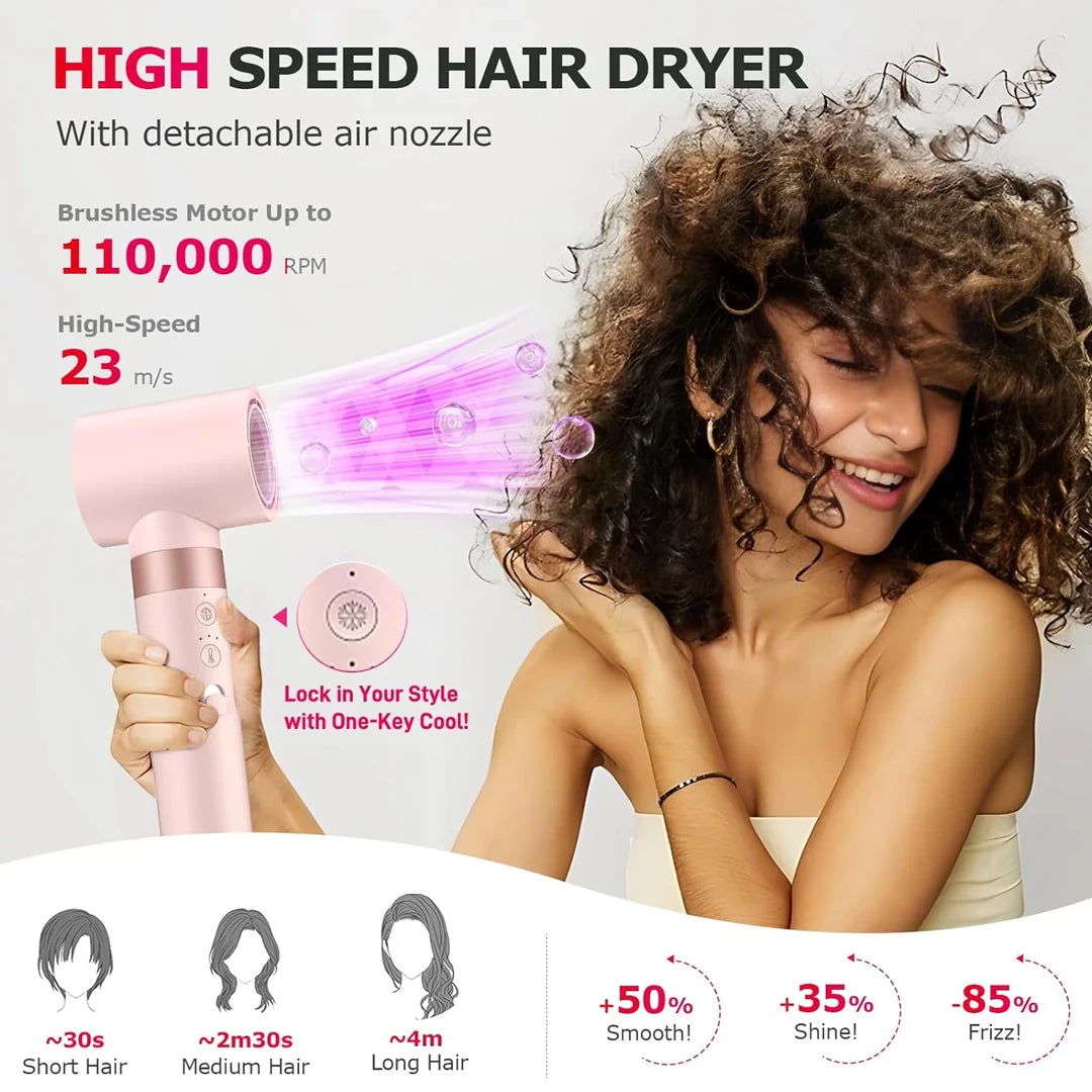 Beauty 5-in-1 Professional Hot Air Hair Styler & Blow Dryer Brush - Frizz-Free Fast Drying for Curls, Volume & Straightening | Ionic Technology & Heat Protection