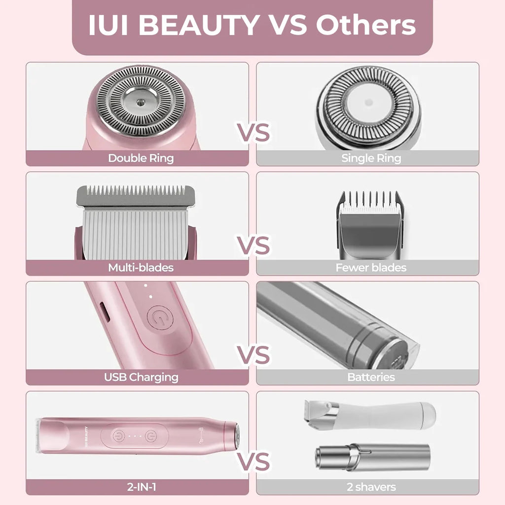 Beauty 2-in-1 Painless Bikini Hair Trimmer
