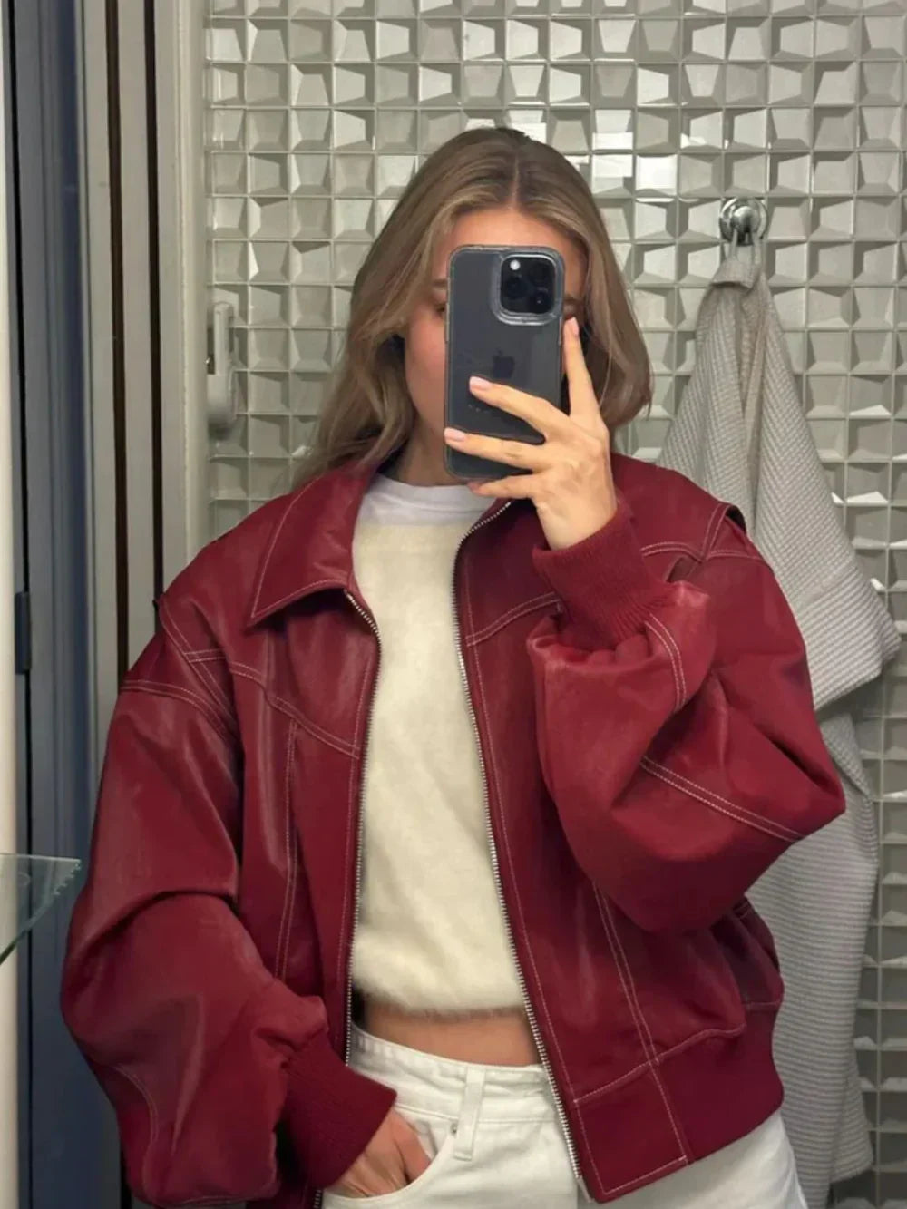 Scarlet Leather Jacket