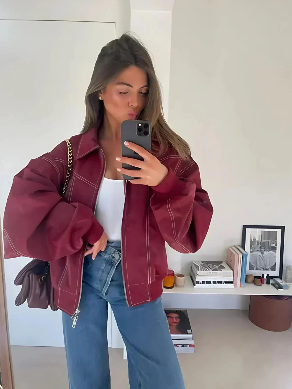 Scarlet Leather Jacket