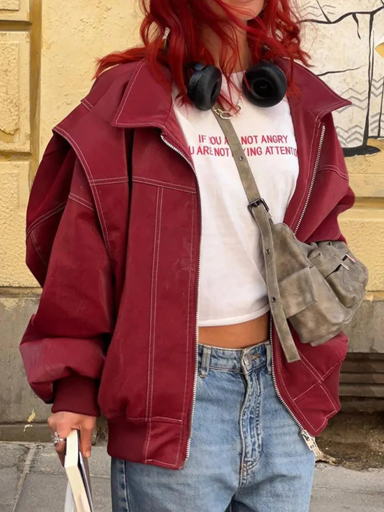 Scarlet Leather Jacket