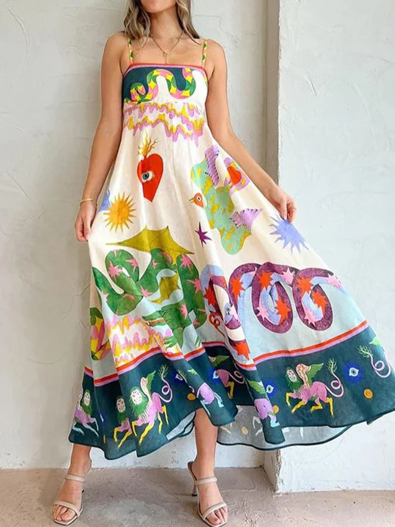 Flora Breeze Linen Dress