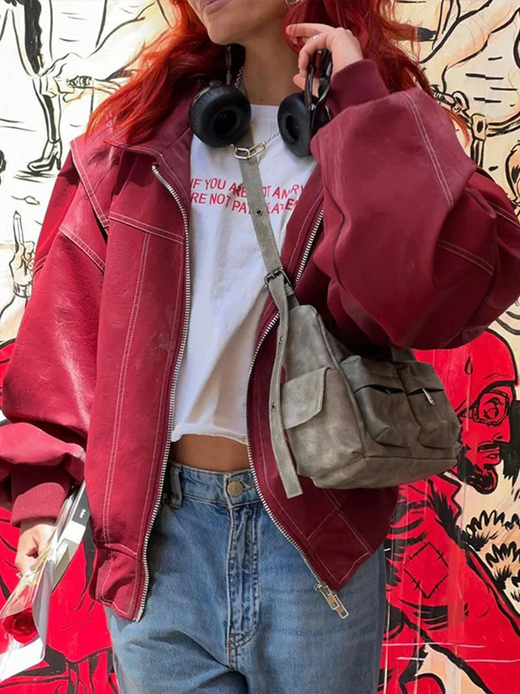 Scarlet Leather Jacket