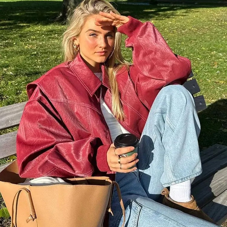 Scarlet Leather Jacket